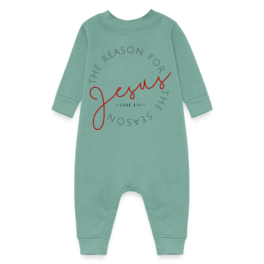 The Reason for the Season (Color) Christmas Family Baby Fleece One Piece - saltwater