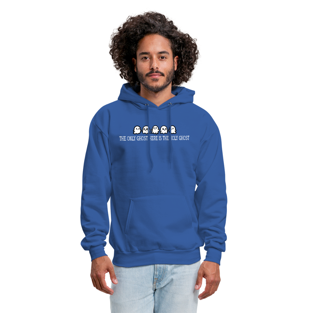 The Only Ghost Here is the Holy Ghost (W) Men's Hoodie - royal blue