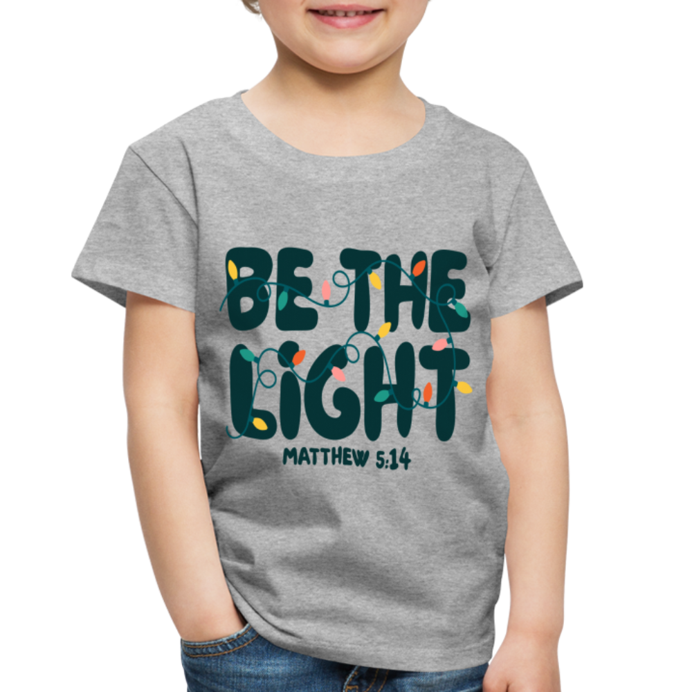 Be the Light Christmas Toddler Shirt - heather gray