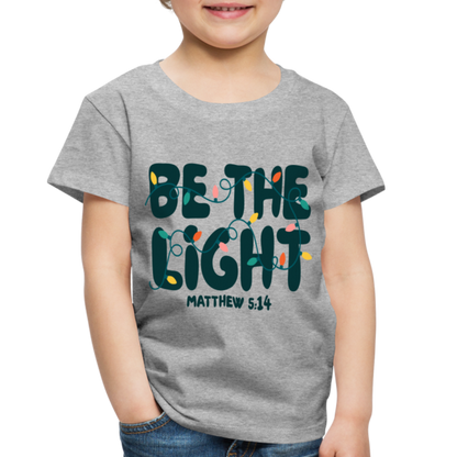 Be the Light Christmas Toddler Shirt - heather gray