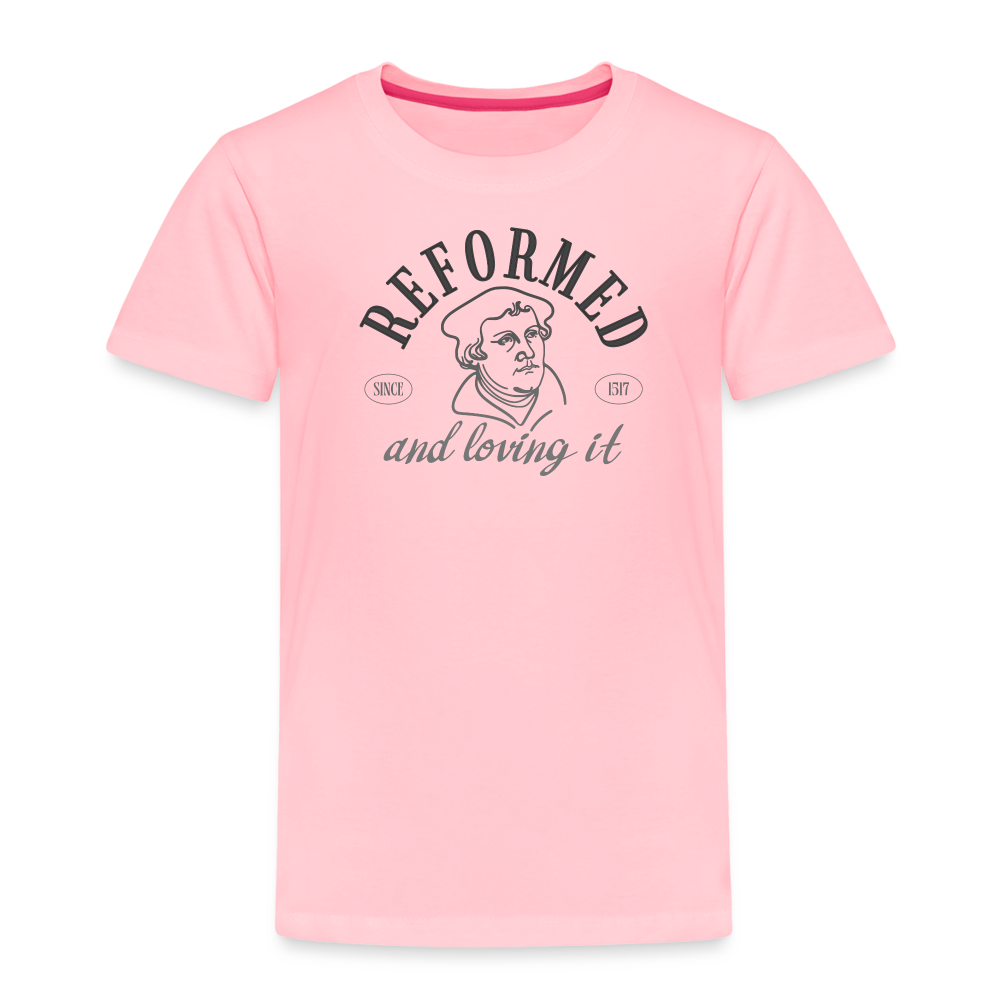 Reformed & Loving It Reformation Day Toddler T-Shirt - pink