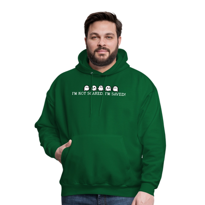 I'm Not Scared I'm Saved (W) Men's Hoodie - forest green