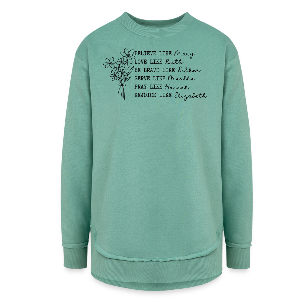 Women of the Faith Women's Tunic Sweater - saltwater