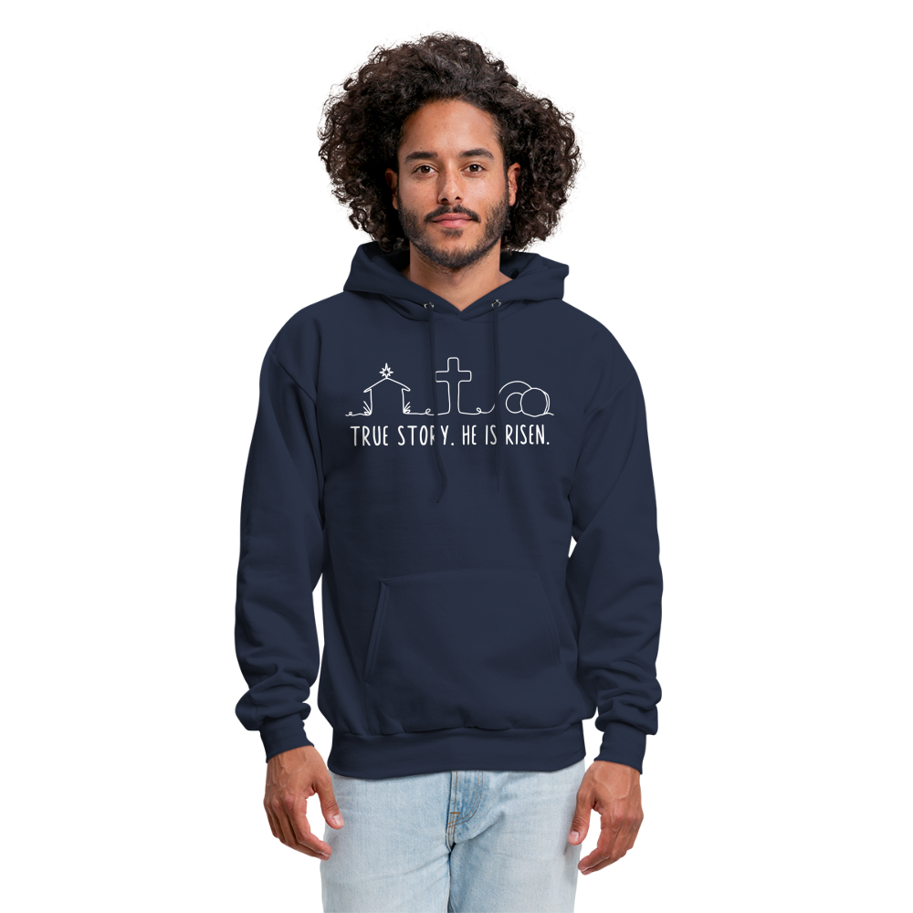 True Story He is Risen (W) Men's Sweater - navy