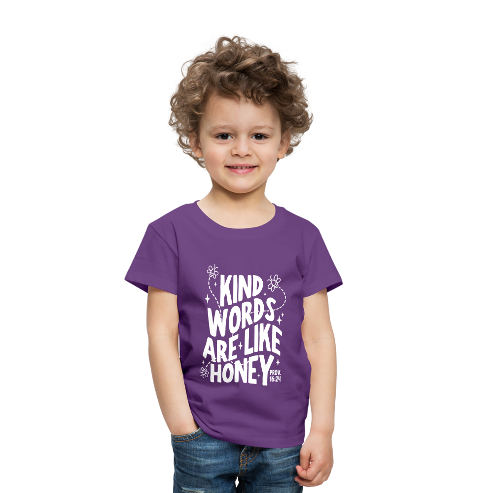 Kind Words are Like Honey (W) Toddler T-Shirt - purple