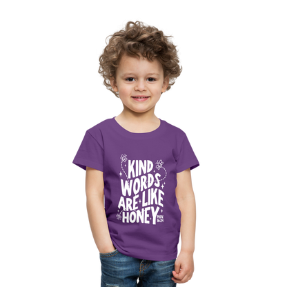 Kind Words are Like Honey (W) Toddler T-Shirt - purple