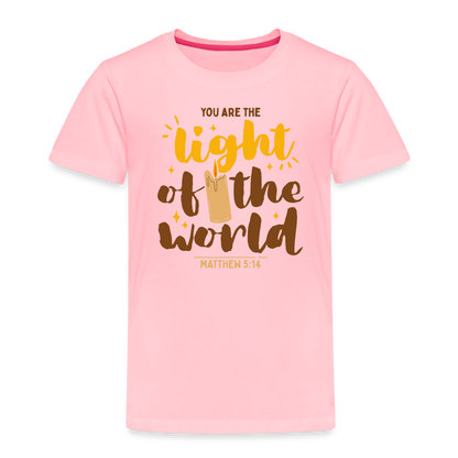 You are the Light of the World (Candle) Toddler T-Shirt - pink