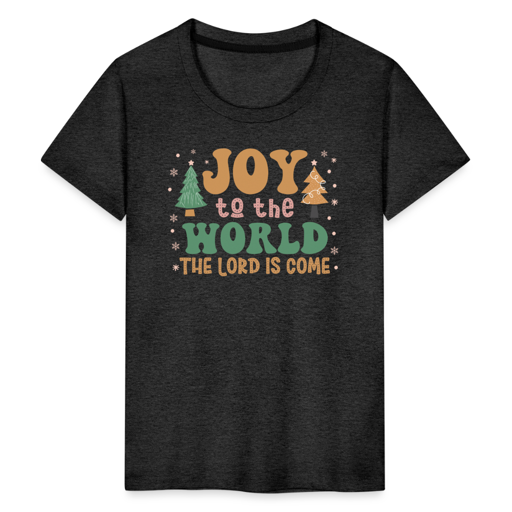 Joy to the World Christmas Family Kids' Premium T-Shirt - charcoal grey