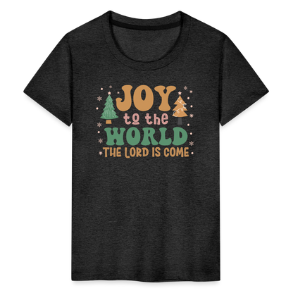 Joy to the World Christmas Family Kids' Premium T-Shirt - charcoal grey