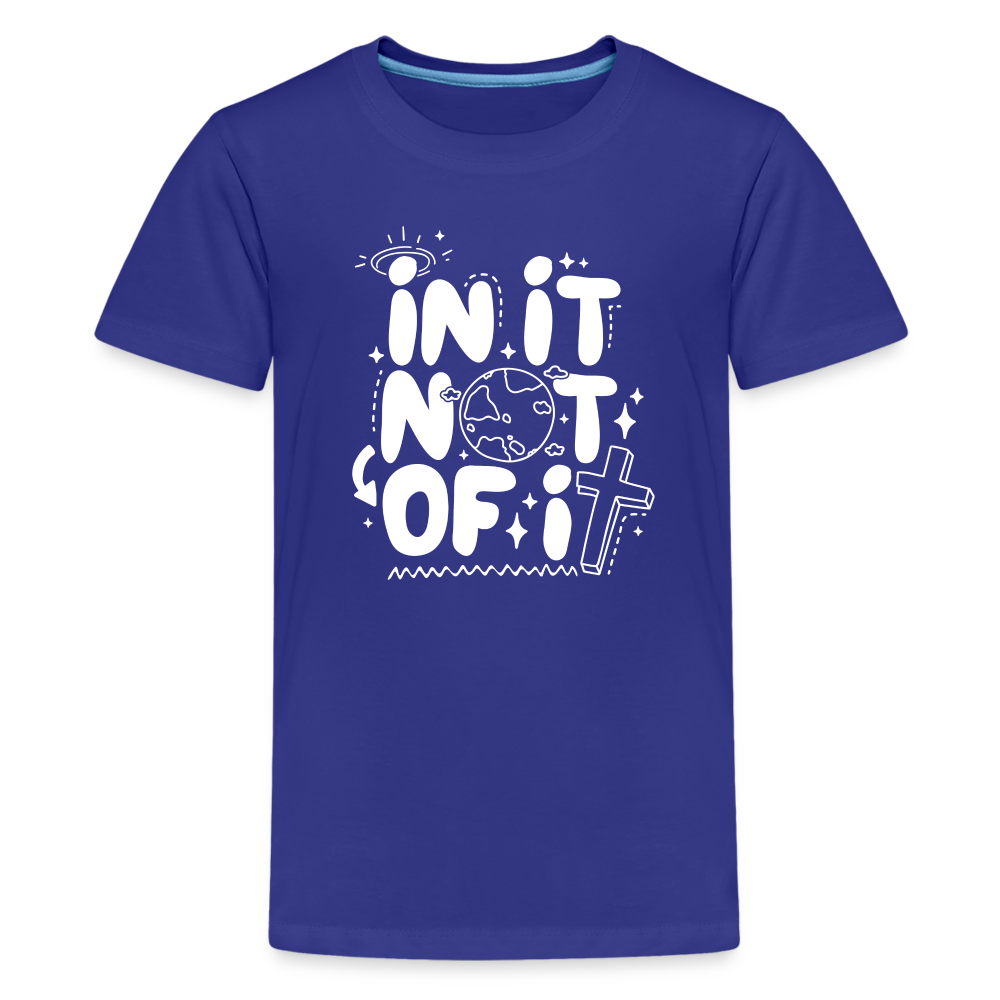 In It Not of It Kid's (W) T-Shirt - royal blue