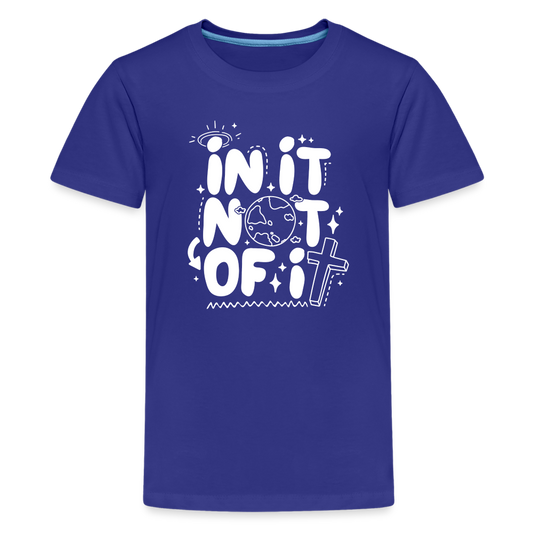 In It Not of It Kid's (W) T-Shirt - royal blue