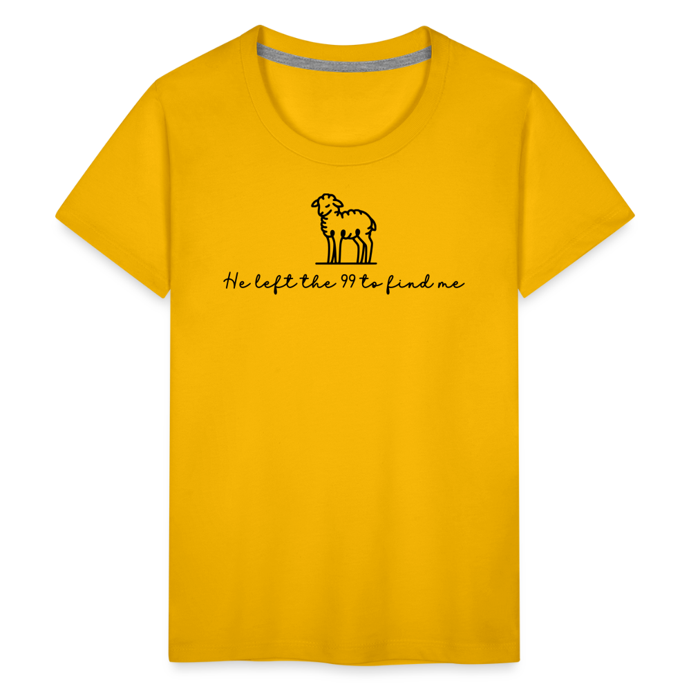 He Left the 99 to Find Me Youth Kids T-Shirt - sun yellow