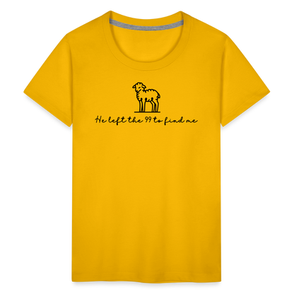 He Left the 99 to Find Me Youth Kids T-Shirt - sun yellow