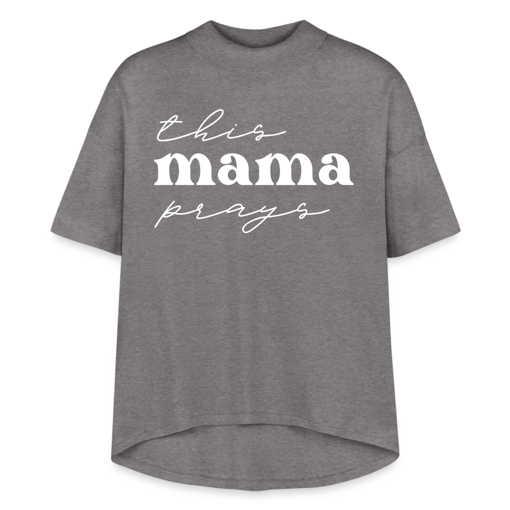 This Mama Prays (W) Women's Hi Lo T-Shirt - granite heather 