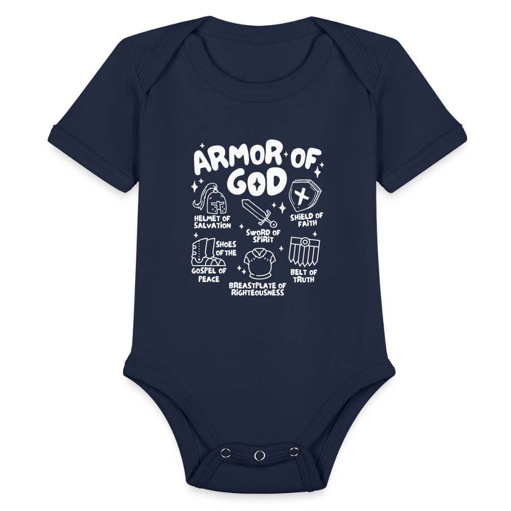 Armor of God Baby Onesie Bodysuit - dark navy