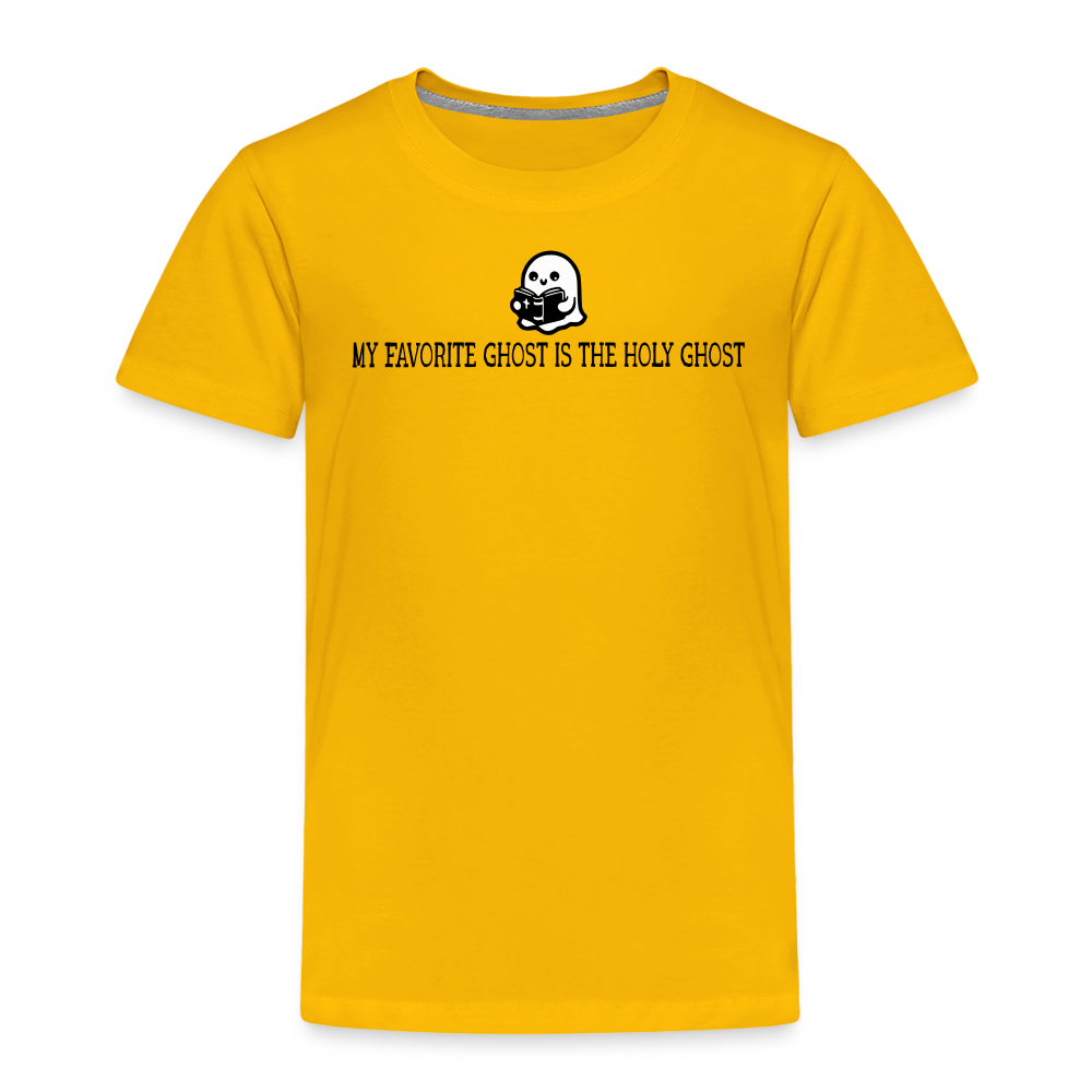 My Favorite Ghost is the Holy Ghost (Bible) Toddler T-Shirt - sun yellow