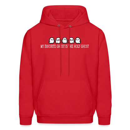 My Favorite Ghost is the Holy Ghost (W) Men's Hoodie - red