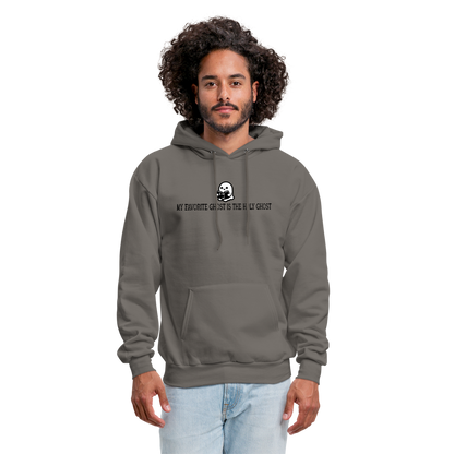 My Favorite Ghost is the Holy Ghost (Bible) Men's Hoodie - asphalt gray