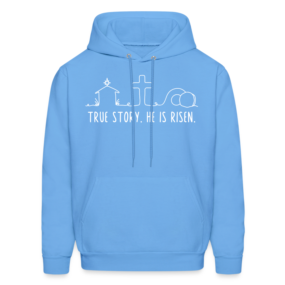 True Story He is Risen (W) Men's Sweater - carolina blue