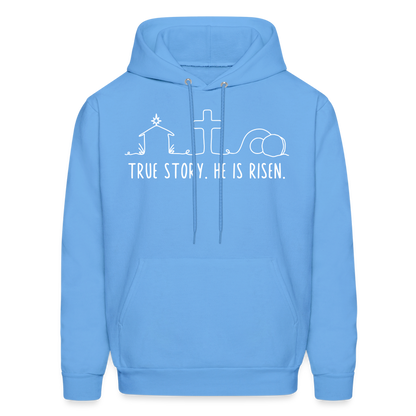 True Story He is Risen (W) Men's Sweater - carolina blue