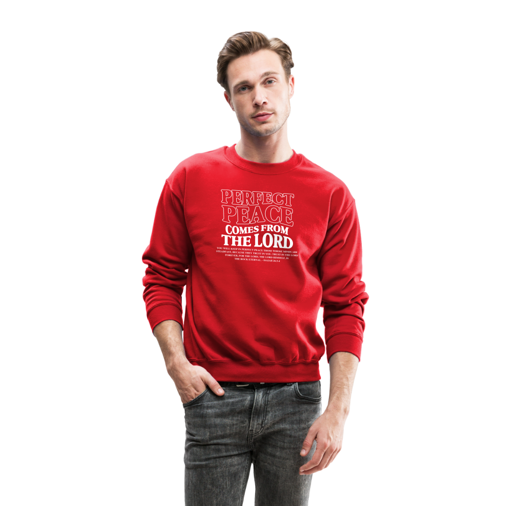 Perfect Peace Comes from the Lord Men's Sweater - red