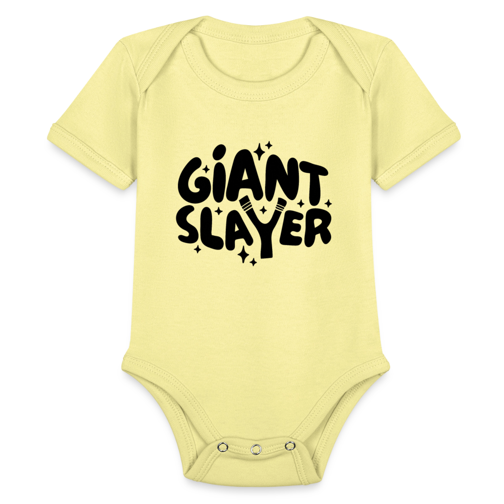 Giant Slayer Baby Onesie Bodysuit - washed yellow