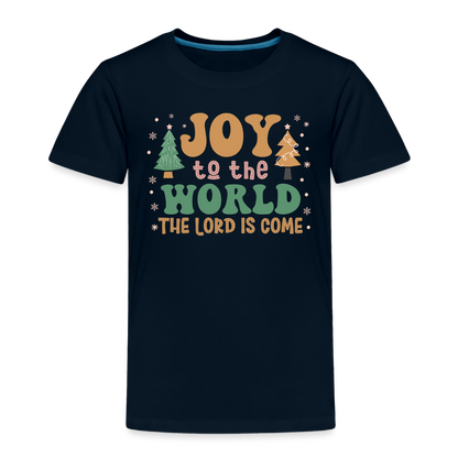 Joy to the Lord Christmas Family Toddler Premium T-Shirt - deep navy