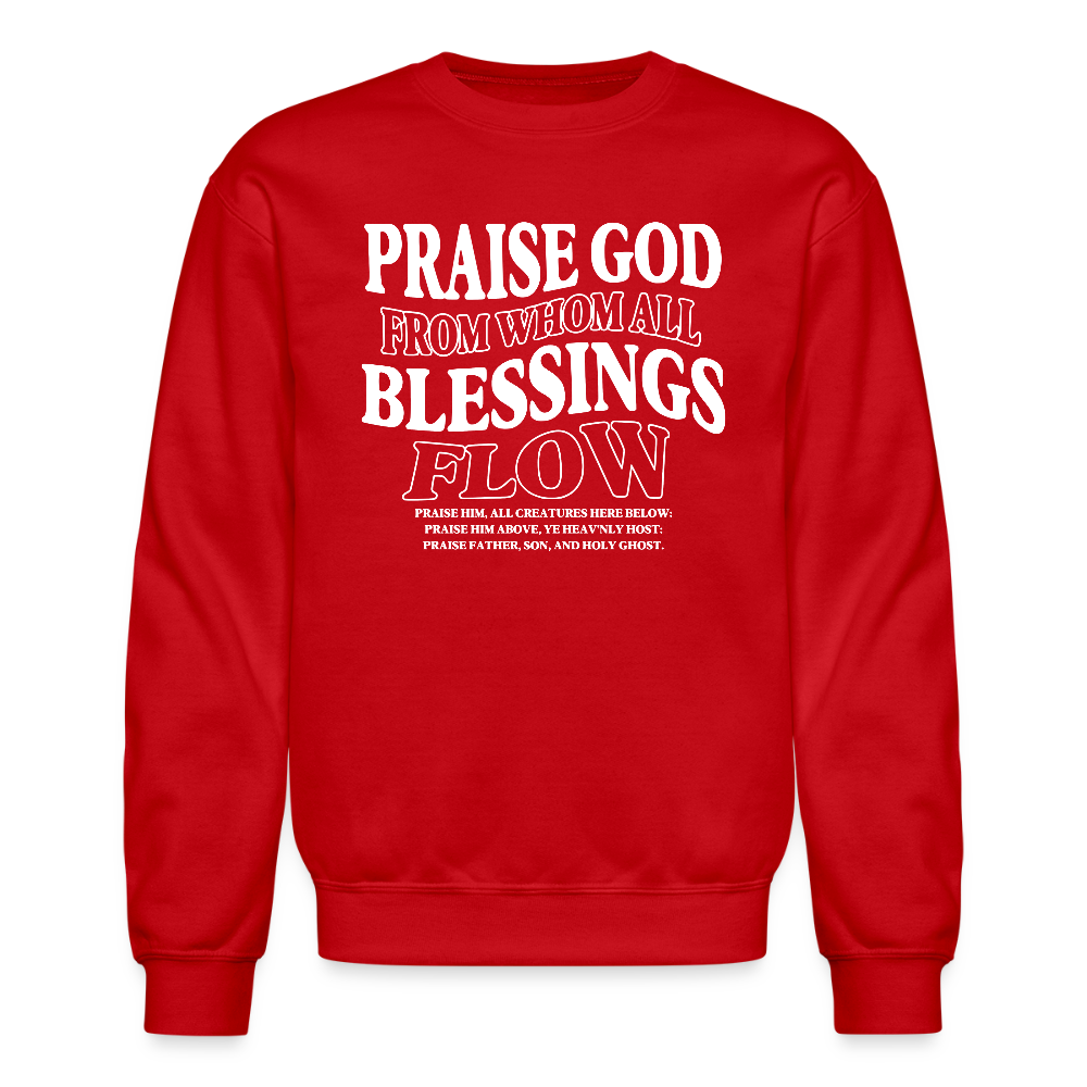 Praise God from Whom All Blessings Flow Men's Sweater - red