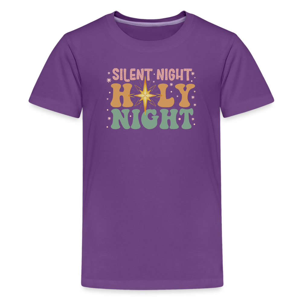 Silent Night Christmas Family Kids' Premium T-Shirt - purple