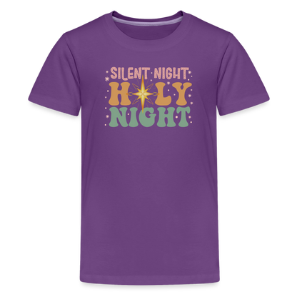 Silent Night Christmas Family Kids' Premium T-Shirt - purple