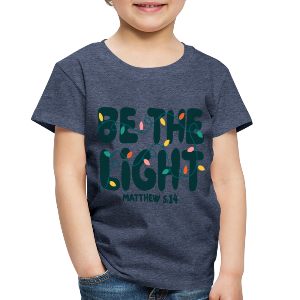 Be the Light Christmas Toddler Shirt - heather blue