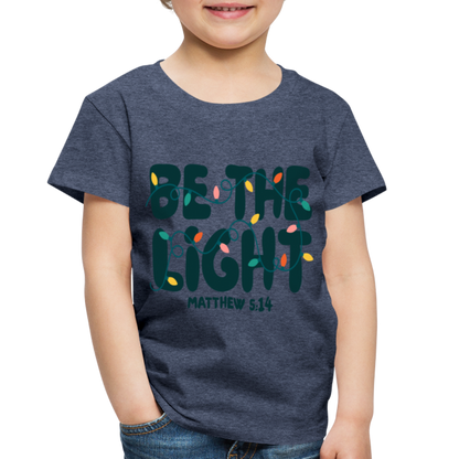 Be the Light Christmas Toddler Shirt - heather blue