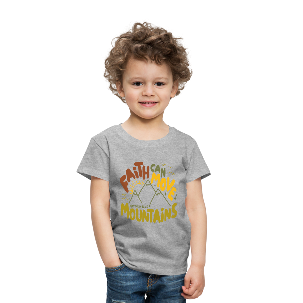 Faith Can Move Mountains (Color) Toddler T-Shirt - heather gray