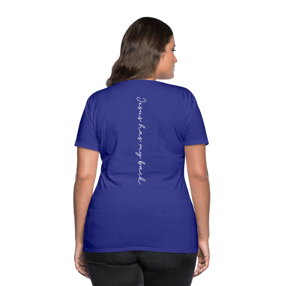 Jesus has My Back Women's T-Shirt - royal blue