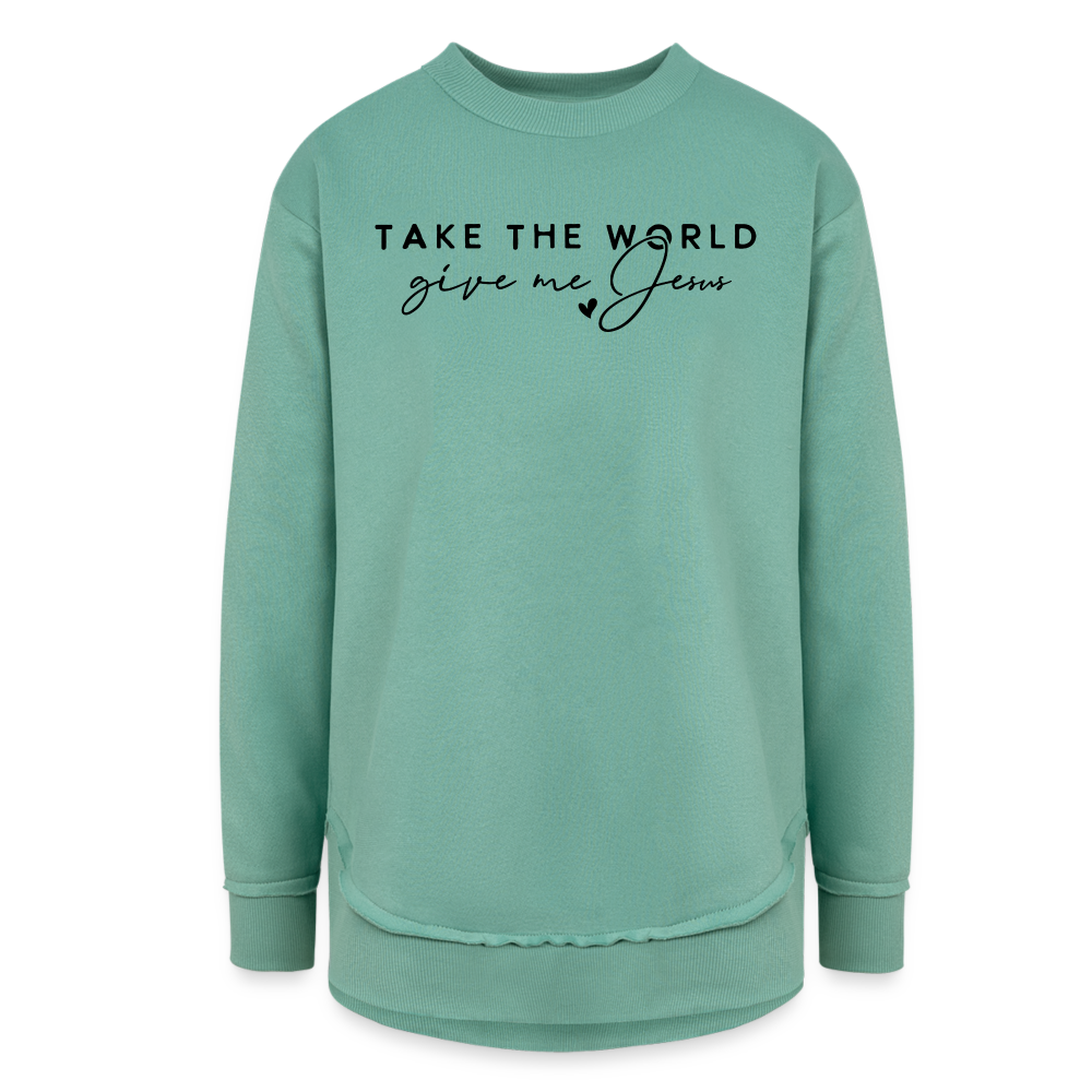 Take the World Give Me Jesus Women's Long Sleeve Weekend Tunic - saltwater