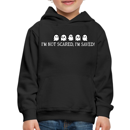 I'm Not Scared I'm Saved (W) Kid's Hoodie - black