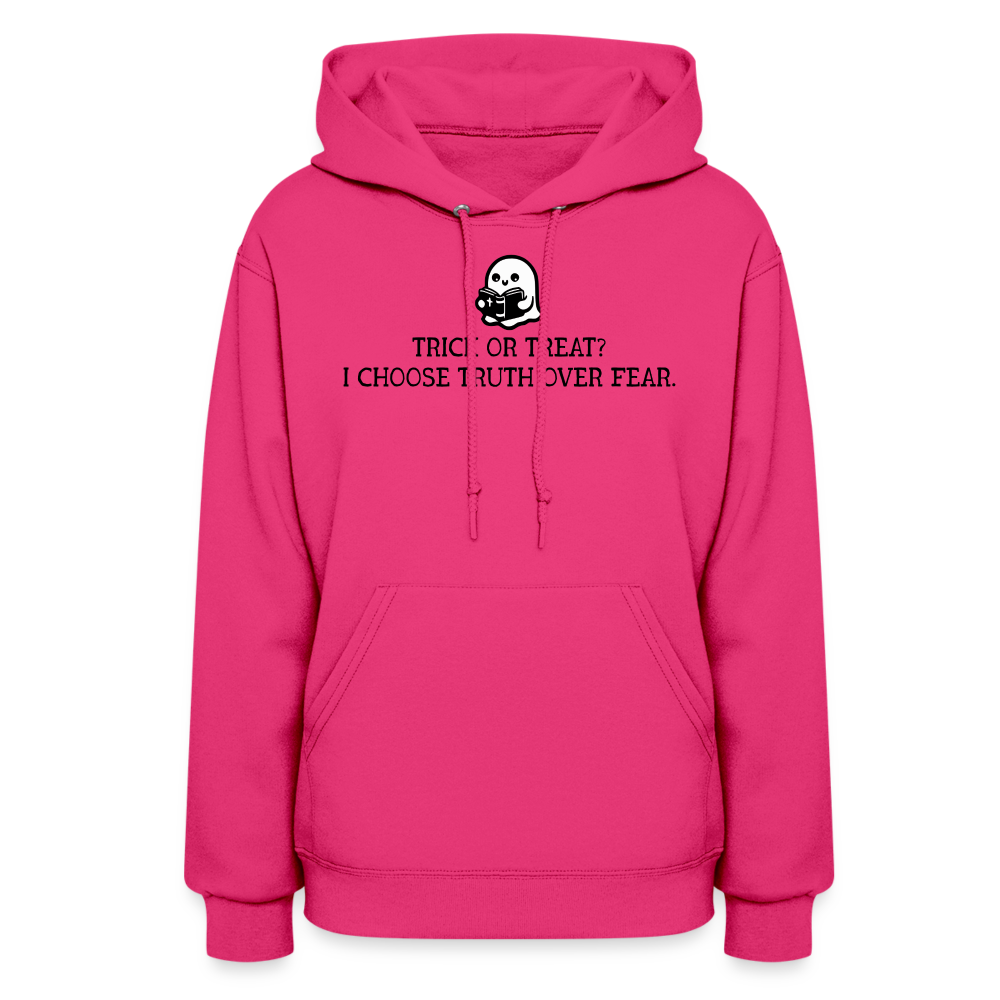 Trick or Treat I Choose Truth (Bible) Women's Hoodie - fuchsia