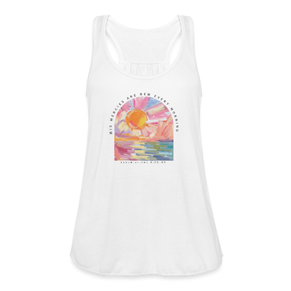 His Mercies are New Every Morning Lamentations 3:22-33 Women’s Tank - white