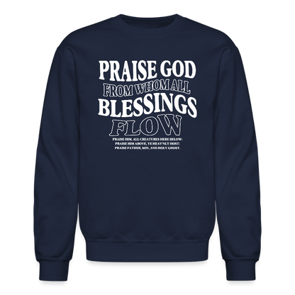 Praise God from Whom All Blessings Flow Men's Sweater - navy