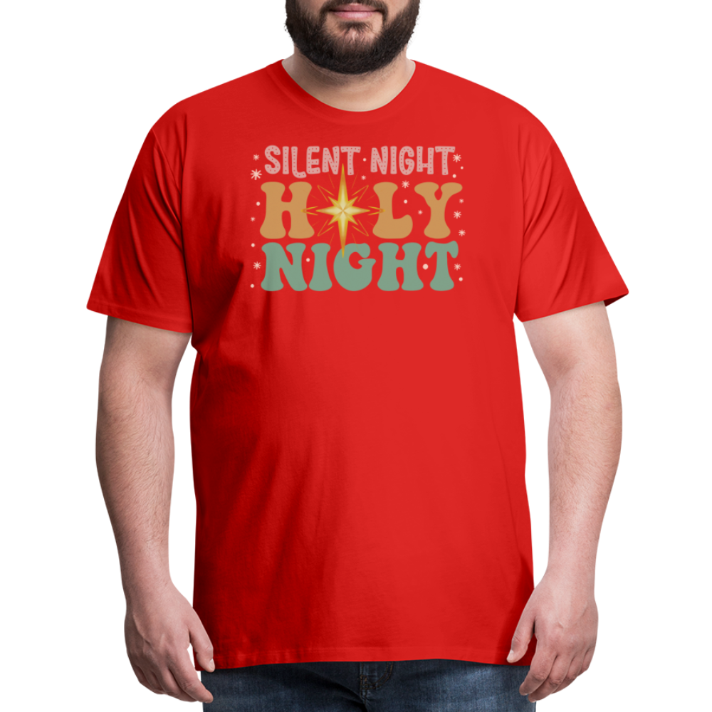 Silent Night Christmas Family Men's Premium T-Shirt - red