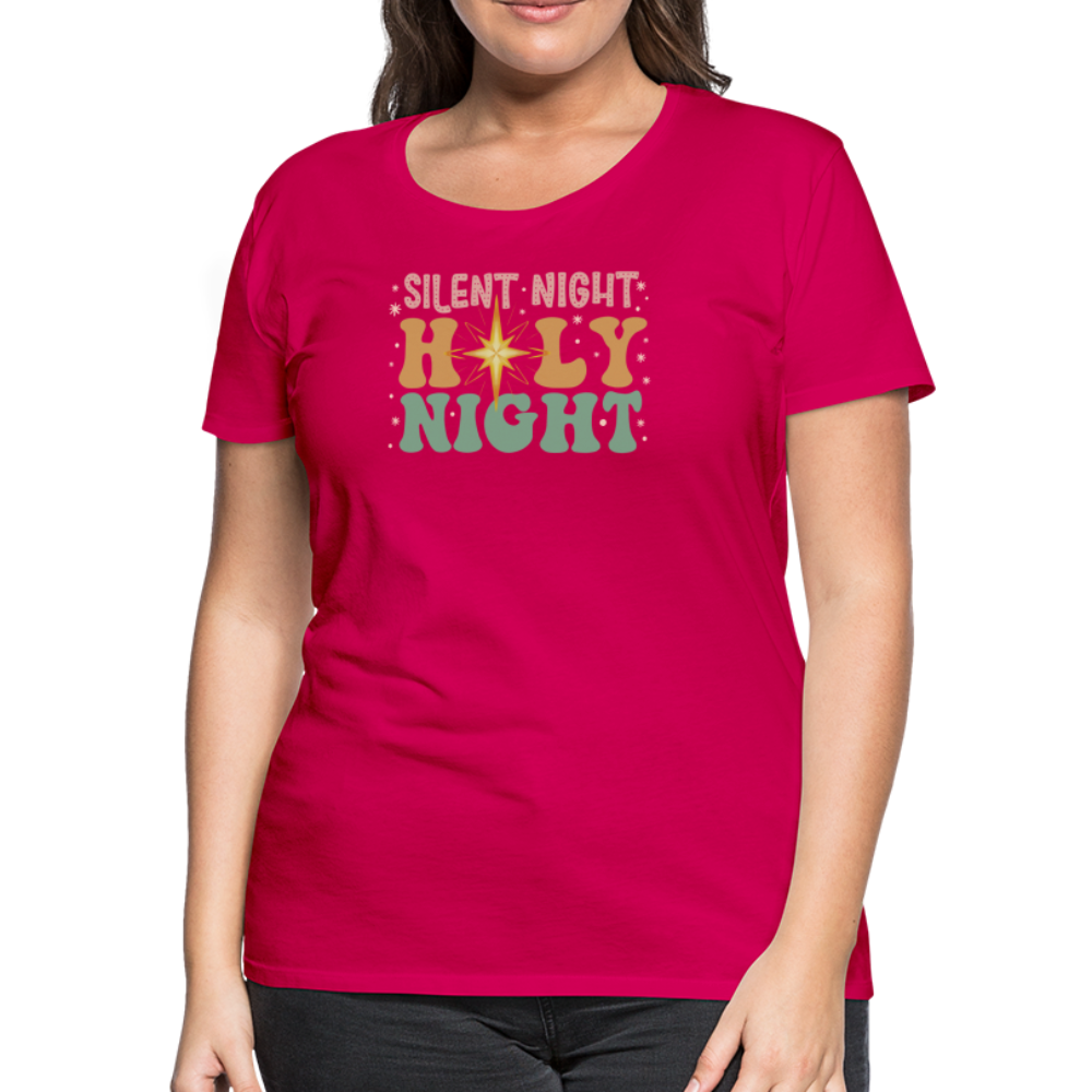 Silent Night Christmas Family Women’s Premium T-Shirt - dark pink