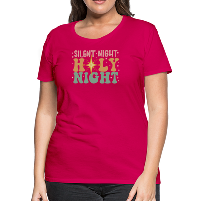 Silent Night Christmas Family Women’s Premium T-Shirt - dark pink