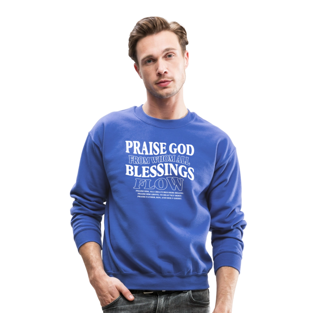 Praise God from Whom All Blessings Flow Men's Sweater - royal blue