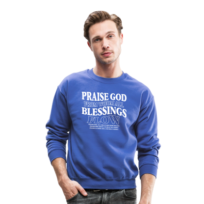 Praise God from Whom All Blessings Flow Men's Sweater - royal blue