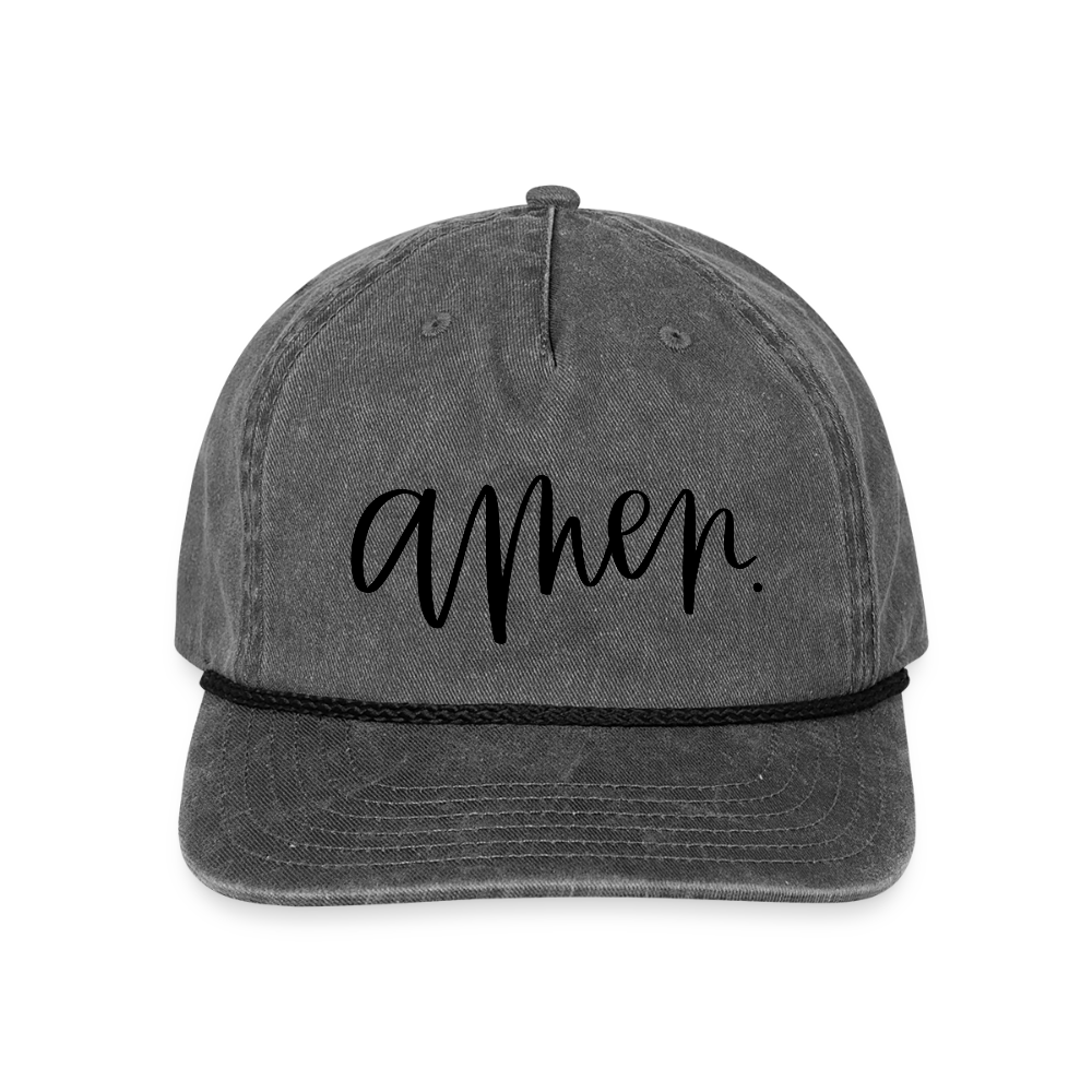 Amen Hat Cap - washed black