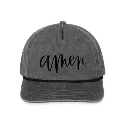 Amen Hat Cap - washed black