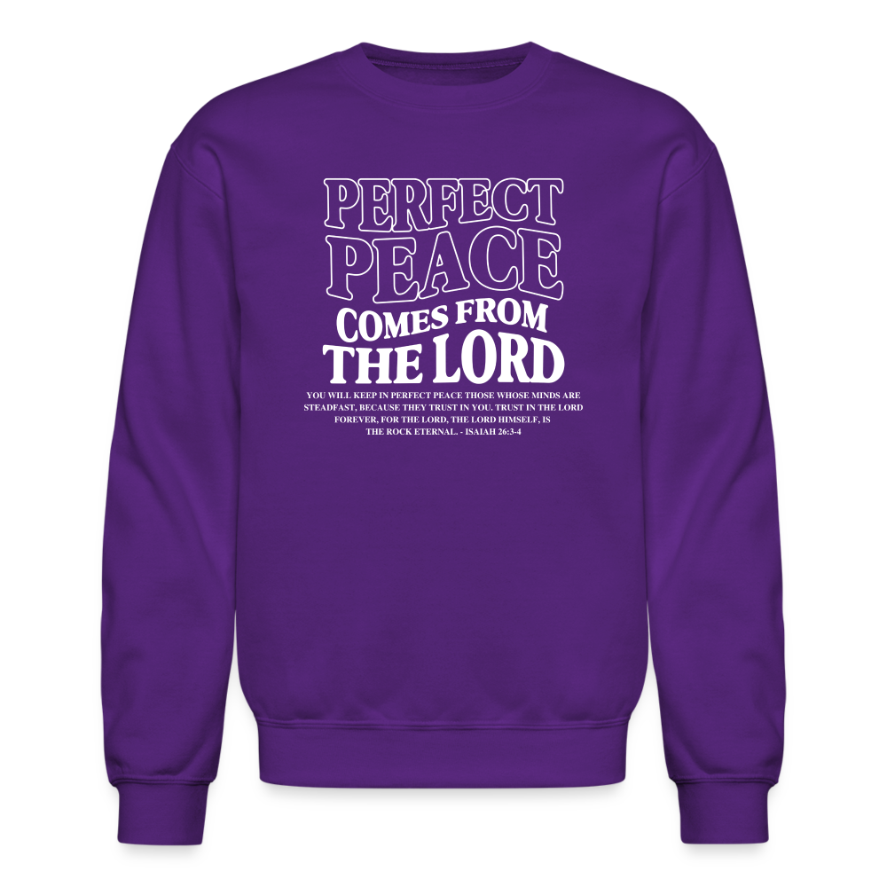 Perfect Peace Comes from the Lord Men's Sweater - purple