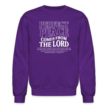 Perfect Peace Comes from the Lord Men's Sweater - purple