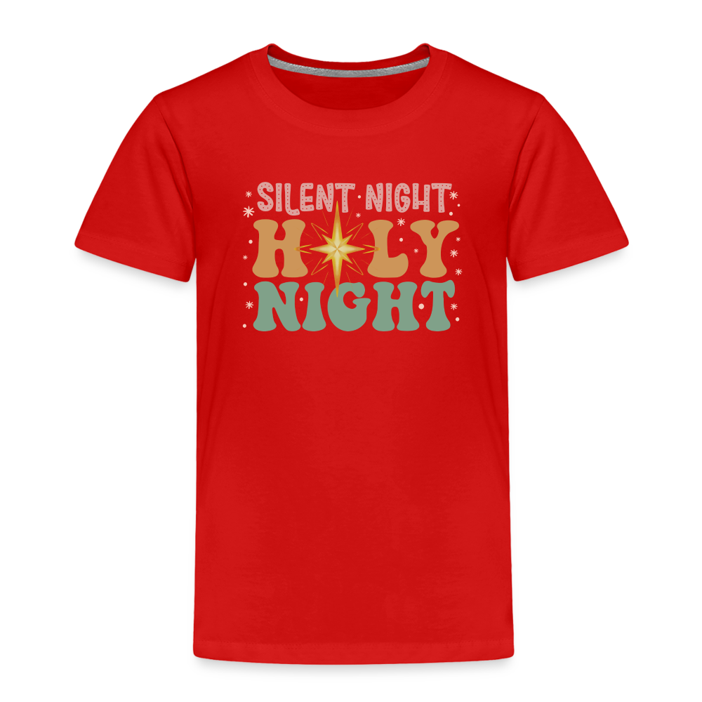 Silent Night Christmas Family Toddler Premium T-Shirt - red