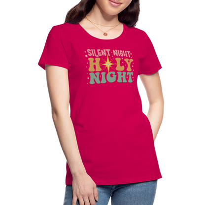 Silent Night Christmas Family Women’s Premium T-Shirt - dark pink